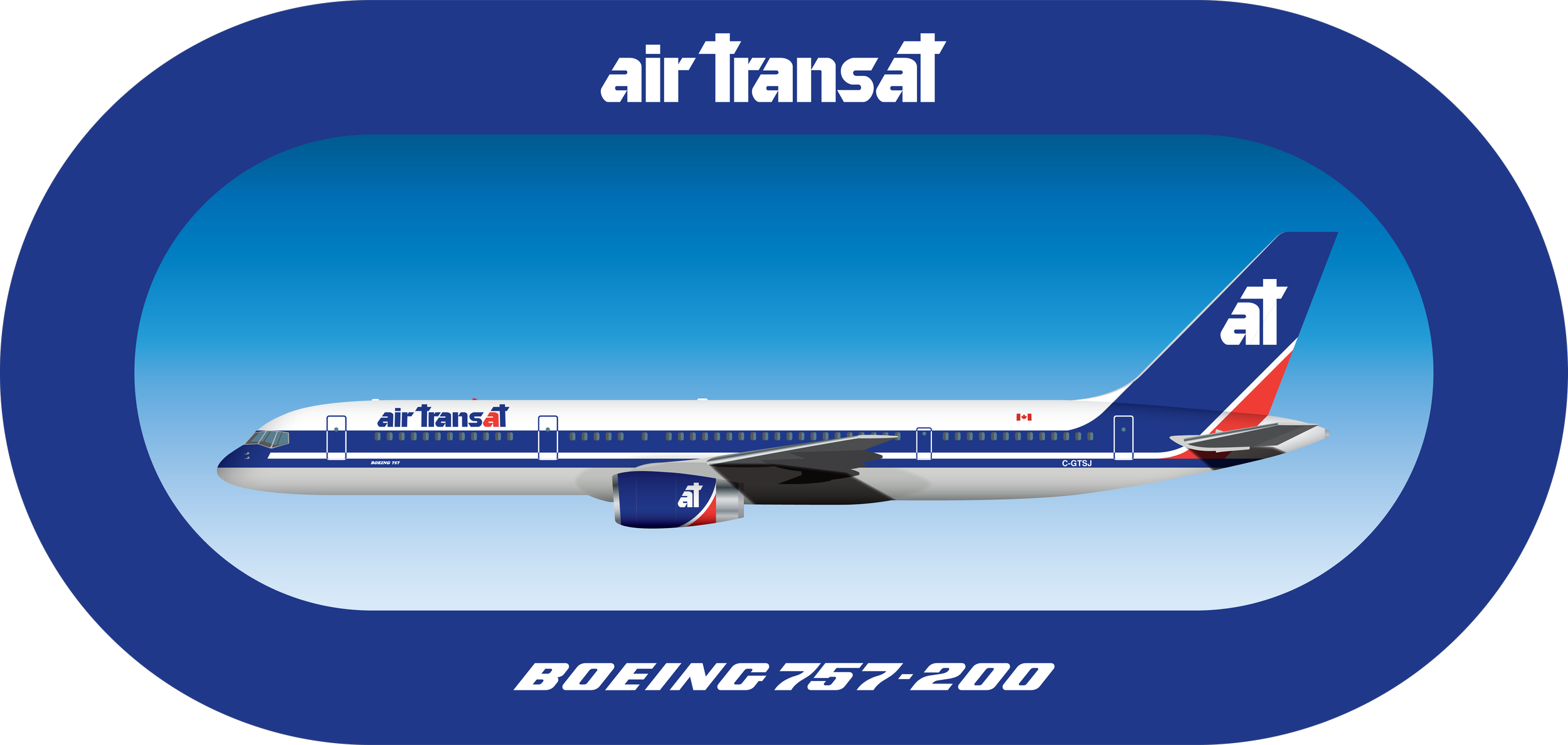 Boeing 757-200 — All products | Explore and Purchase — Retro Logo